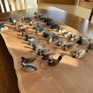 36 VINTAGE WM J KOELPIN MINIATURE DUCK DECOYS